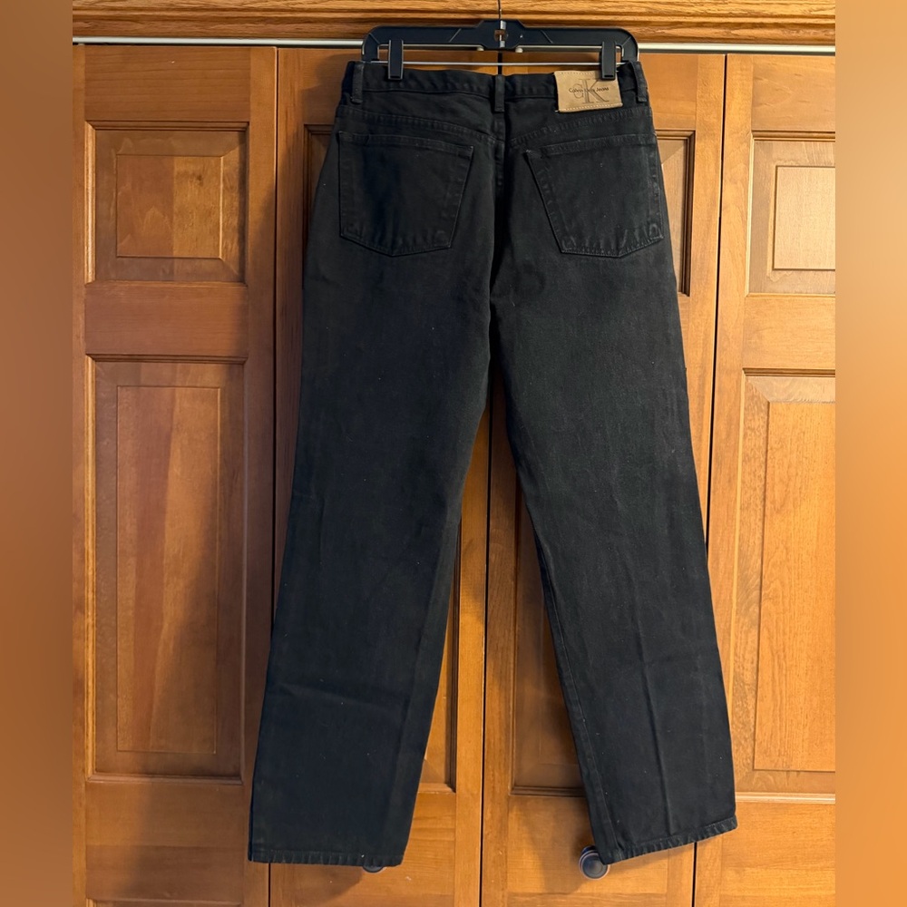Calvin Klein Black Straight-Leg Jeans - Picture 3 of 4
